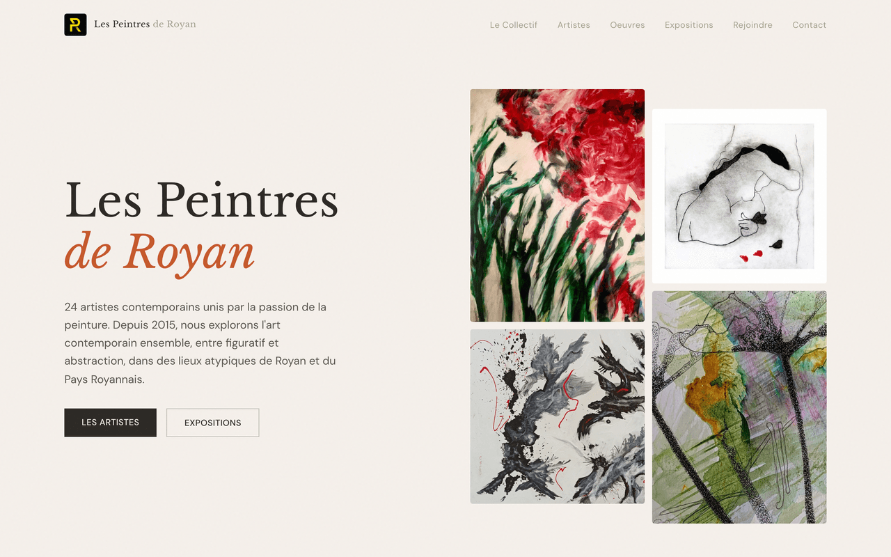 Aperçu du site Les Peintres de Royan